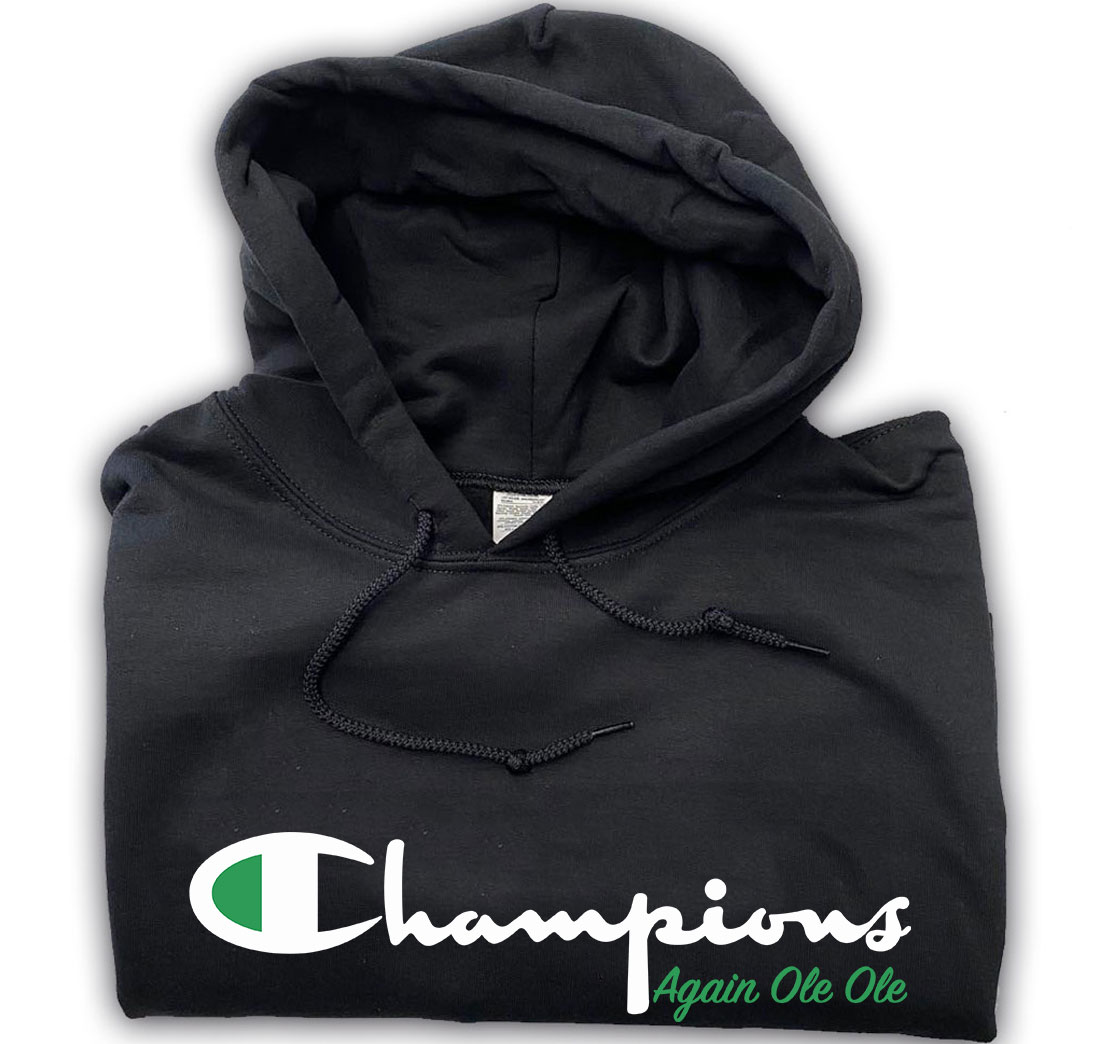 Champions Again Hoody Ole Ole (Black) – Tees For Tims