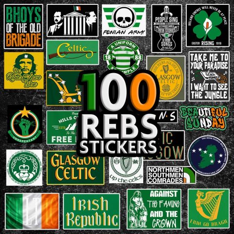 Glasgow Celtic Sticker Packs Irish Rebel Stickers