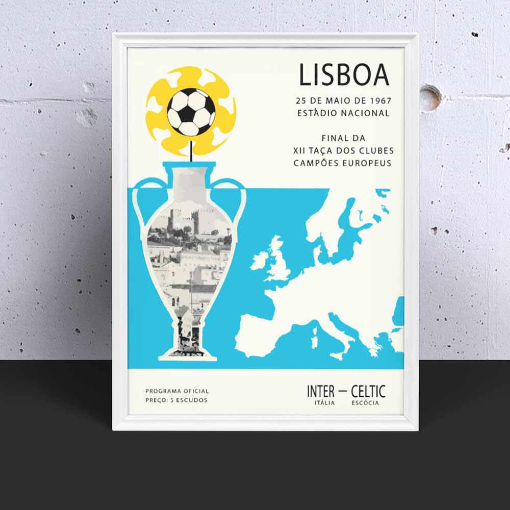 A4 or A3 Art Prints – Lisbon Lion 1967 Match Day Programme Celtic Art Print