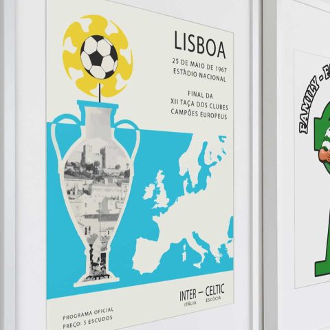 Lisbon Lion 1967 Match Day Programme Celtic Art Print On Celtic FC Shop