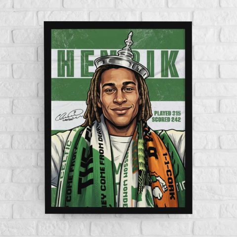 Henrik Larsson 1998 League Win Art Print (A4 / A3)