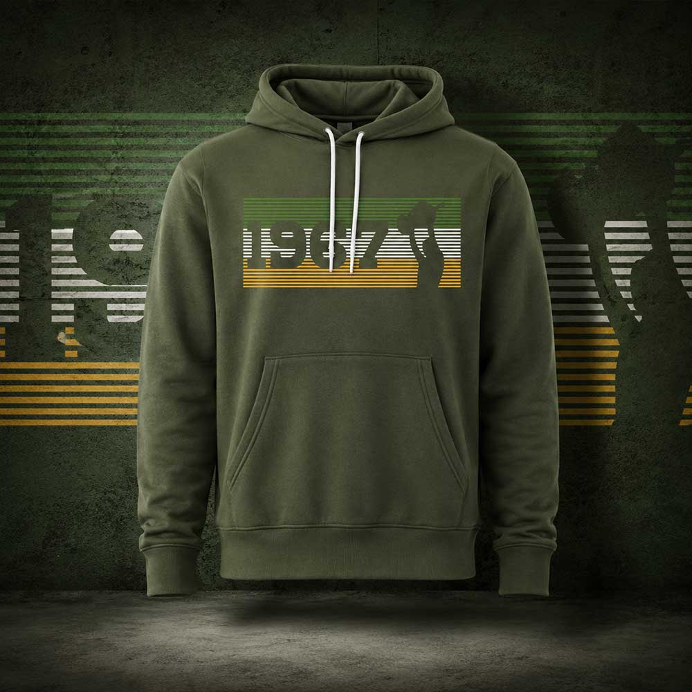 (Small To 2XL – Military  Hoody Top ) Lisbon Lions 1967